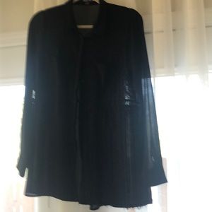 Black sheer blouse